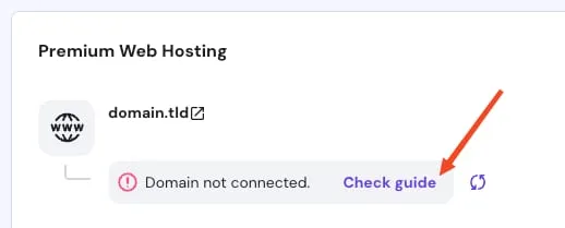 网站列表中的“查看指南”按钮。