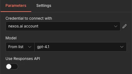 n8n 中的 Responses API 开关