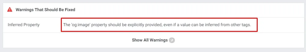 Facebook 警告:应明确提供 og 属性