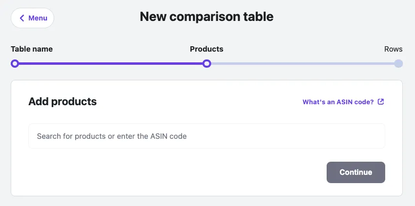 使用 Hostinger Amazon Affiliate Connector 插件创建对比表格时的添加商品步骤